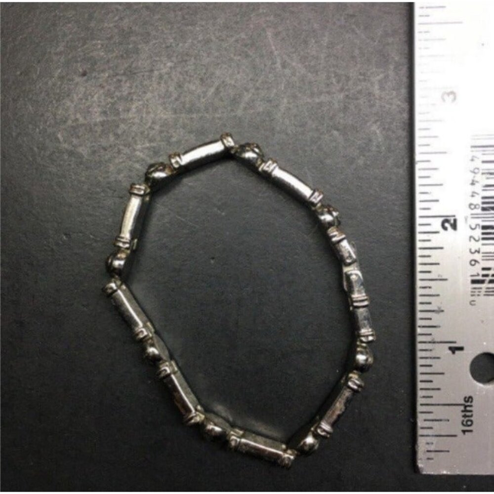 Circle Rectangle Link Bracelet 6 In Short Silver Gold Snap Hook Retro Boho Girls - Picture 4 of 4